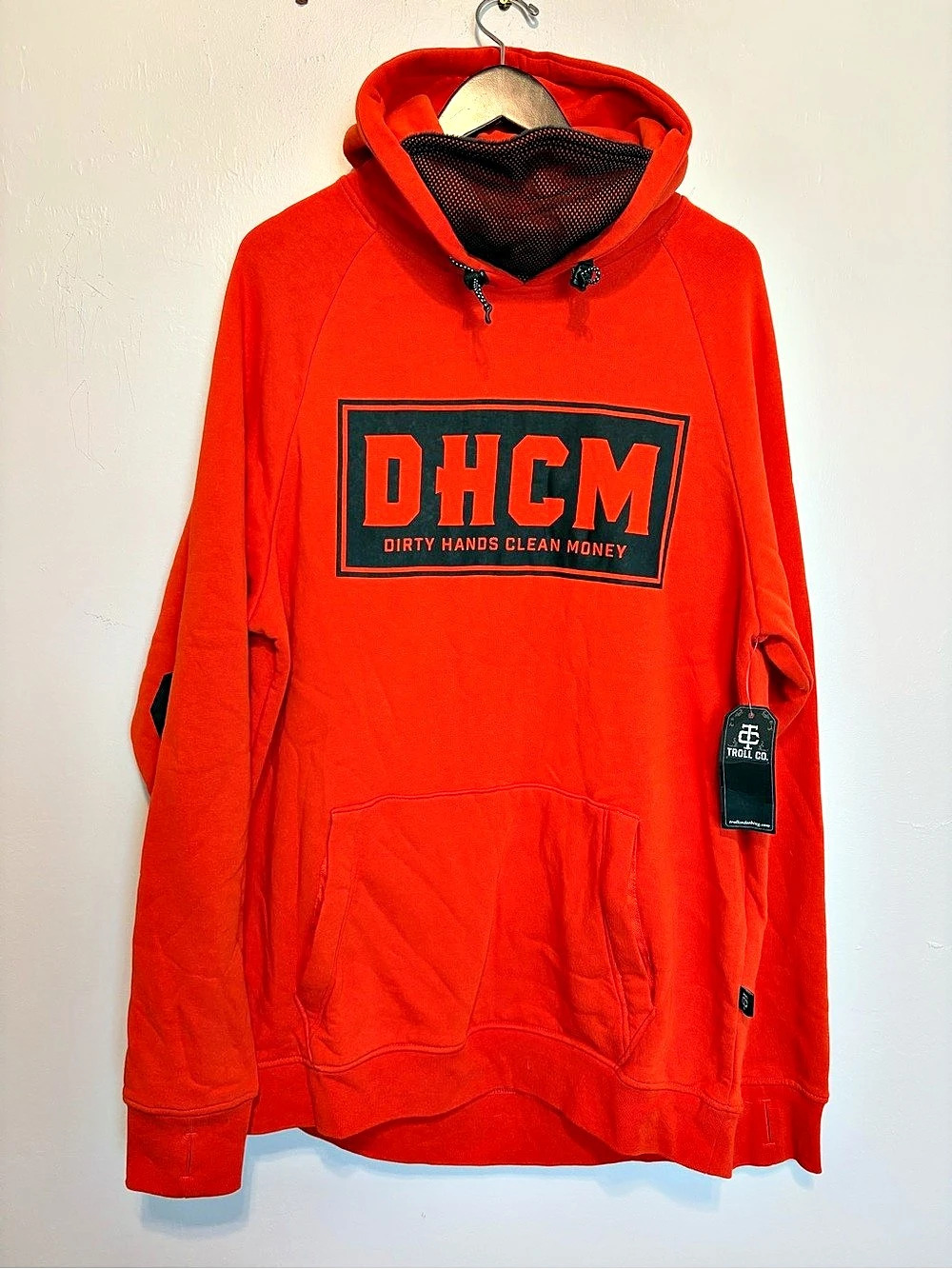 Troll Co. DHCM Anvil Hi-Vis Hoodie. Orange & Black Large
